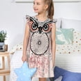 thumbnail image 4 of Fotbe Dreamcatcher With Owl Vestido de Dormir para Niñas de 3 a 10 Años, Mangas Cortas, Estilo Princesa, Pijama Camisón con Mangas Voladas-X-Large, 4 of 6