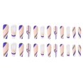thumbnail image 2 of Uñas postizas de ataúd, uñas postizas de bailarina mate, uñas postizas abstractas con diseño, pegamento extralargo en uñas para mujeres y niñas, 24 piezas. Nota: sin pegamento., 2 of 5