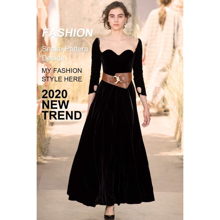 Wide Elastic Stretch Waist Belt Women display picture 1