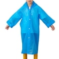 thumbnail image 2 of FENGGHAO Reusable Waterproof Rain Poncho Jacket for Youth Long Style Adjustable Hood Lightweight Plastic Outdoor Activities Protective Wear, 2 of 4