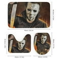 thumbnail image 3 of Michael Myers Halloween Shower Curtain Sets 4 Piece Bathroom Set Shower Curtain Non-Slip Rugs Toilet Lid Cover Bath Mat Bathroom Decor, 3 of 8