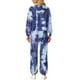 thumbnail image 3 of INSPIRAR CHIC Conjuntos de Sudadera Tie Dye para Mujeres, Sudadera con Capucha, Jogging, Conjunto de 2 Piezas, Color Azul, 3 of 7