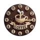thumbnail image 1 of Reloj de pared con forma de taza de café, colección creativa de casa de campo en 2D, fabricado en madera tranquila, para 30 cm, 1 of 9