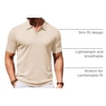 thumbnail image 4 of COOFANDY Mens Knit Polo Shirts V Neck Short Sleeve Stretch Polo T Shirt Casual Golf Shirts, 4 of 6
