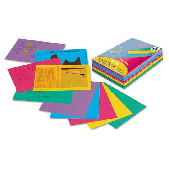 Array Colored Bond Paper, 24lb, 8.5 X 11, Assorted Designer Colors, 500/ream | Bundle of 2 Reams