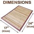 thumbnail image 2 of shiyou-Bamboo Rug - Bathroom Accessories Area Rug - Bath Mat - Runner Small Rug 17" x 24" Light Brown, 2 of 4