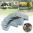 20 Pack Stone Effect Plastic Edging for Garden & Lawn Easy DIY Border