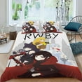 thumbnail image 2 of RWBY Conjunto de sábanas temático, trío de piezas, cómodo y amigable con la piel, diseño único, regalo de decoración para el hogar para familiares, amigos y fans,135X200cm, 2 of 6