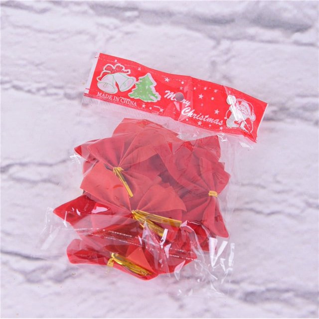 Christmas Bows Ornaments for Xmas Tree Ribbons Glitter Bow,Mini Bowknot Christmas Tree Hanging Decorations