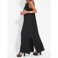 thumbnail image 6 of Women's Dress Summer Loose Flowy Sundress Spaghetti Strap Sleeveless Maxi Long Dresses Black S, 6 of 10