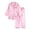 Pink, variant on EnJoCho Kids Pajamas Suit Little Girls Boys Satin Silk Pajama Long Sleeves Sleepwear 2 Piece Button Down Classic Loungewear Pants Suit Comfort PJS Set