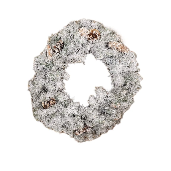 22" Ashland Flocked Pine Holiday Wreath