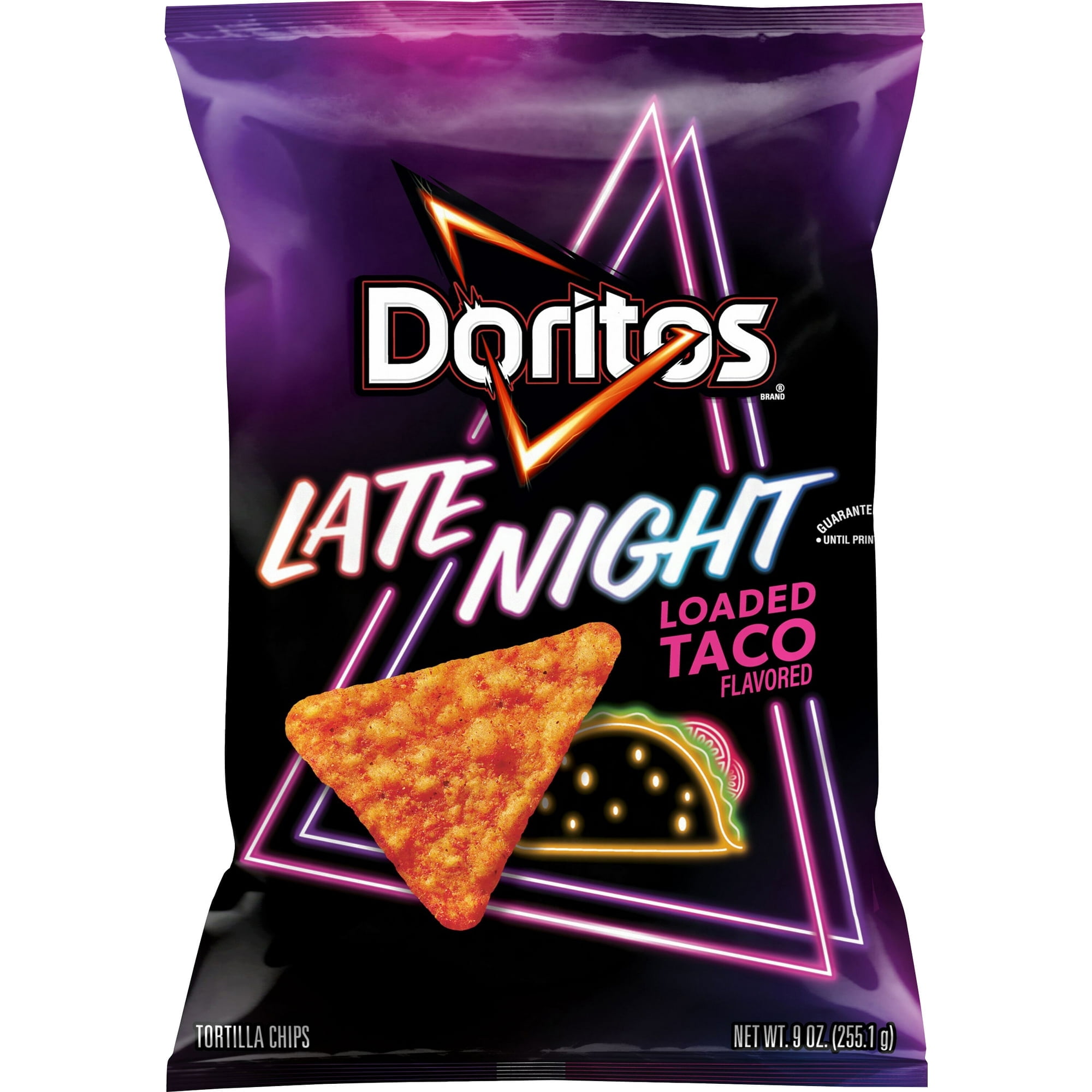 Doritos Tortilla Chips Late Night Loaded Taco, 9 oz Bag - 3 Pack