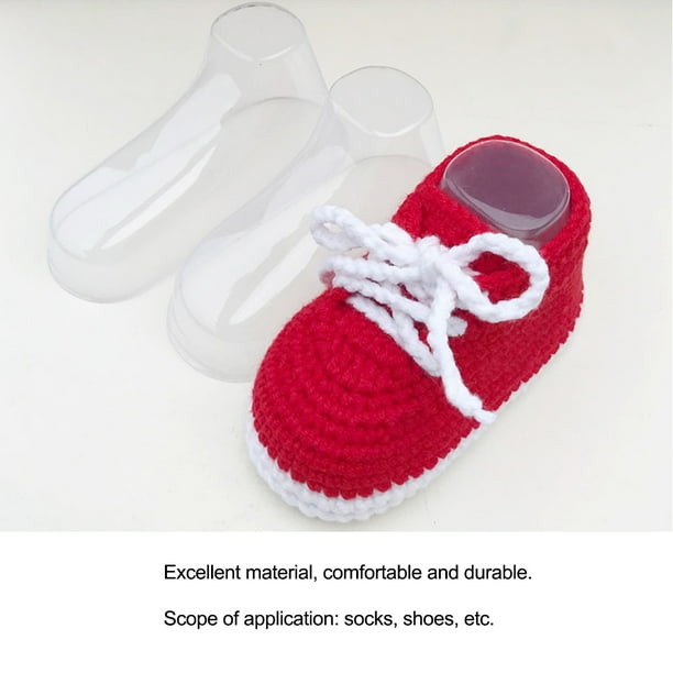 2Pcs Baby Booties Shoes Transparent Foot Models Easy Indoor Small