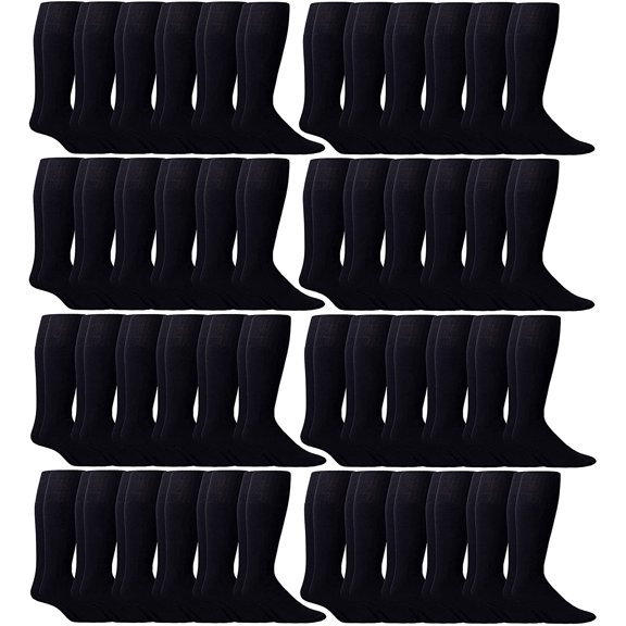 Yacht & Smith Men's & Women's Wholesale Bulk Cotton Tube Socks, Referee Style, by SOCKS'NBULK (240 Pairs Navy, Mens 10-13 (Shoe Size 7-12), one_size)