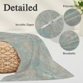 thumbnail image 3 of Teal Green Flower Body Pillow Cover 20 x 60 Inch Decorative Pillow Cover Abstract Floral Leaf Boho Vintage Lumbar Pillowcase Seasonal Rectangle Cushion Case for Couch Sofa Bed Living Room, 3 of 9