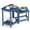 Blue, variant on FOOWIN HDPE Outdoor Side Table, 2 Tier All Weather Patio End Table with Storage Shelf for Indoor & Outdoor Use, Blue