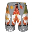 thumbnail image 3 of Pofeuu Hello Fall Gnomes Prin Men's Swim Trunks Quick Dry Bathing Suit Swimming Board Shorts Mesh Lining Beach Swimwear-Small, 3 of 6