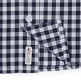 thumbnail image 3 of Hope & Henry Boys' Navy Gingham Woven Poplin Button Down Shirt, 3 of 4