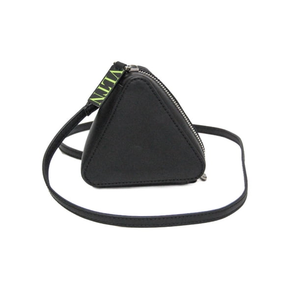 Pre-Owned Valentino Garavani VLTN Triangle Shoulder Pouch Men,Women Leather Pouch,Shoulder Bag...