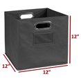 thumbnail image 6 of Niche Cubo Storage Set of 4 Collapsible Fabric Storage Bins in Grey, 6 of 7