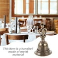 thumbnail image 5 of Vintage Hand Held Brass Bell for Festival Party Decor, 5 of 6