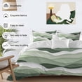 thumbnail image 4 of Sage Green Ombre Bedding 3 Piece Duvet Cover Set Twin Size, Modern Moire Geometric Abstract Soft Microfiber Comforter Cover with Zipper Closure & Pillowcases, Wrinkle & FadeResistant Quilt Cover, 4 of 9