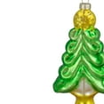 thumbnail image 3 of Northlight 5.25" Green and Gold Glass Christmas Tree Hanging Ornament, 3 of 4
