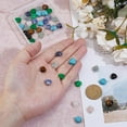 thumbnail image 3 of 48Pcs 6 Styles Natural Heart Stone Charms Love Pendants Colorful Gemstone Charm Smooth Stone Dangle Charms Tiger Eye Charms with Brass Loops for Jewelry Making, 3 of 7