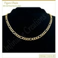 thumbnail image 6 of Infinique Creations - 18K Gold Plated Stainless Steel Figaro Chain Bracelet Necklace 7-38" 3-12mm, 6 of 8