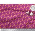 thumbnail image 2 of Soimoi Purple Poly Georgette Fabric Colorful Heart Fabric Prints By Yard 42 Inch Wide, 2 of 3