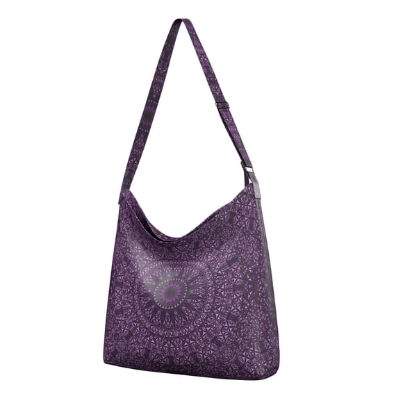 Canvas Shopping Bag with Fantasy Mandala and Zen Meditation Print – Spiritual Abstract Pattern Tote for Eco-Conscious Travelers
