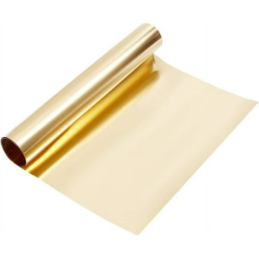 39x12x0.004 Inch Brass Sheet Roll Golden Flat 36 Gauge Gold Metal Sheet Roll No Scratches Brass Plates for Crafts DIY Decoration Jewelry Repairs Electrical