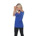 thumbnail image 4 of White Mark Women's Cold Shoulder Bexley Tunic Top, 4 of 5