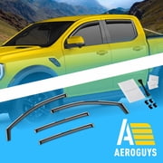 AEROGUYS Extra Durable Window Deflectors In-Channel Window Visors Rain Guards Fit for Ford Ranger 2024-2026 SuperCrew, Sun Visors, Wind Vent Visors, vent shades, Exterior Car Accessories-4 pcs AG0748