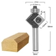 thumbnail image 1 of CNC 2 Blades Router Bit Round or Bevel Corner Insert Woodworking Milling Cutter, 1 of 8