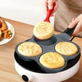 thumbnail image 3 of Rustless Egg Frying Pan | 4-Cup Nonstick Easy Clean Cooker Omelet For Breakfast Swedish Pancake, Plett, Crepe Gas Stove and Other Stoves Cookware, 3 of 4