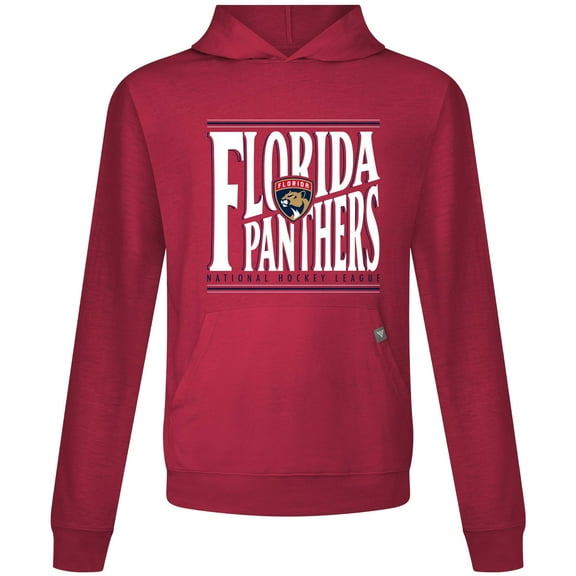 Men's Levelwear  Red Florida Panthers Relay Powerhouse Pullover Hoodie