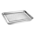 thumbnail image 2 of Bandeja de té hueca, bandeja para taza de té, apilable, de drenaje profundo, de acero inoxidable, rectangular 32cmx22cm, 2 of 9