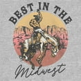 thumbnail image 2 of Girl's Lost Gods Best in the Midwest  Graphic Tee Athletic Heather X Large, 2 of 5