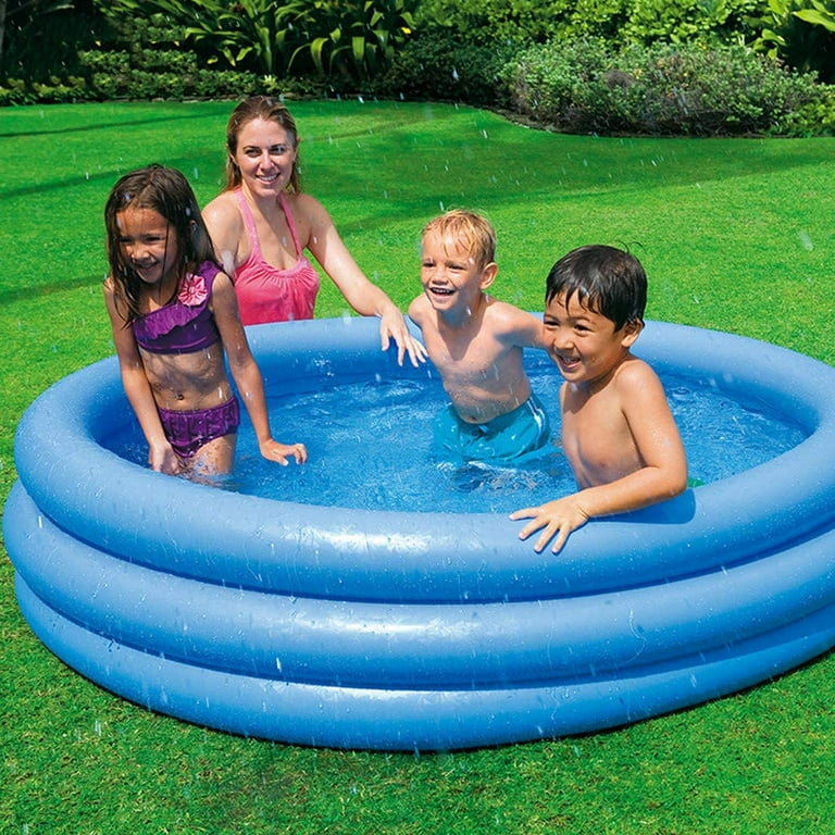 Intex Crystal Blue Inflatable Swim Play Pool for Kids 3+ Years, 66