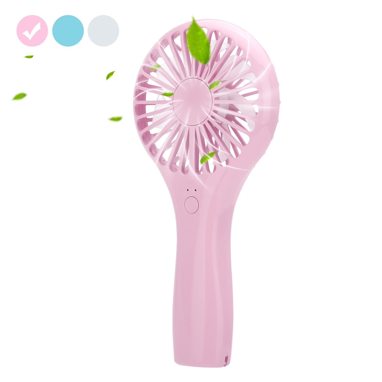 Color : Black Mini Portable Cooling Fan Summer Mini USB Fan Handheld Anti-Slip Base Fan 1200mAh Battery Simple Color Optional Home