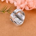 thumbnail image 4 of Rainbow Moonstone - India 925 Sterling Silver Ring All Ring Size Available, Statement Ring, Adjustable Ring, Oval Ring, White Ring, 4 of 4