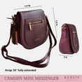 thumbnail image 3 of Kedzie Camden Mini Messenger Vegan Leather Crossbody Bag, Black (Women's), 3 of 7