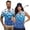 Blue Tropical Palm Tree, variant on Union Jack Golf Shirt for Couple Versatile Classic Fit Couples Matching Golf Polo Shirts Short Sleeve/Sleeveless Quarter Zip Pullover for Golf Running Sports