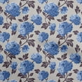 thumbnail image 1 of oneOone Velvet Medium Blue Fabric Floral Craft Projects Decor Fabric Printed By The Yard 58 Inch Wide, 1 of 4