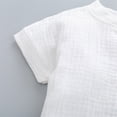 thumbnail image 6 of TOWED22 Toddler Kids Plain Short Sleeve T-Shirt and Shorts Set Unisex Cotton Summer Outfit Clothes for Little Boys or Girls White,3-6m, 6 of 7