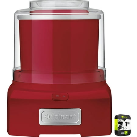 

Cuisinart ICE-21R Frozen Yogurt-Ice Cream & Sorbet Maker Red Bundle with 1 Year Extended Protection Plan