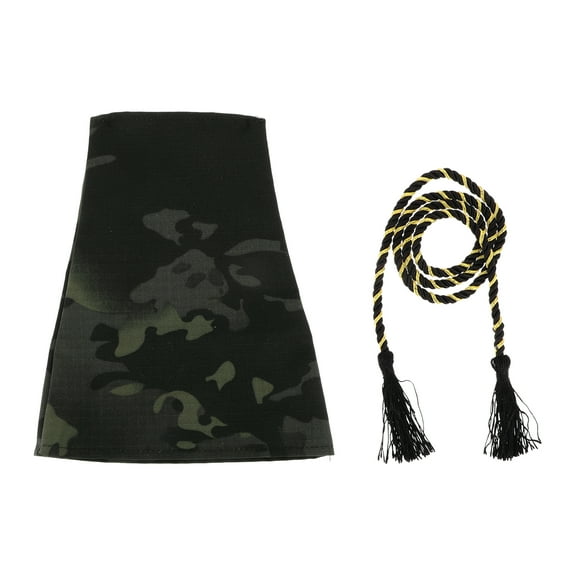 Unique Bargains 1 Set Gear Shift Stick Gaiter Decoration 7.48"x4.33"x8.66" Gear Stick Knob Cover Boot Shift Cover with String Rope Black Fabric