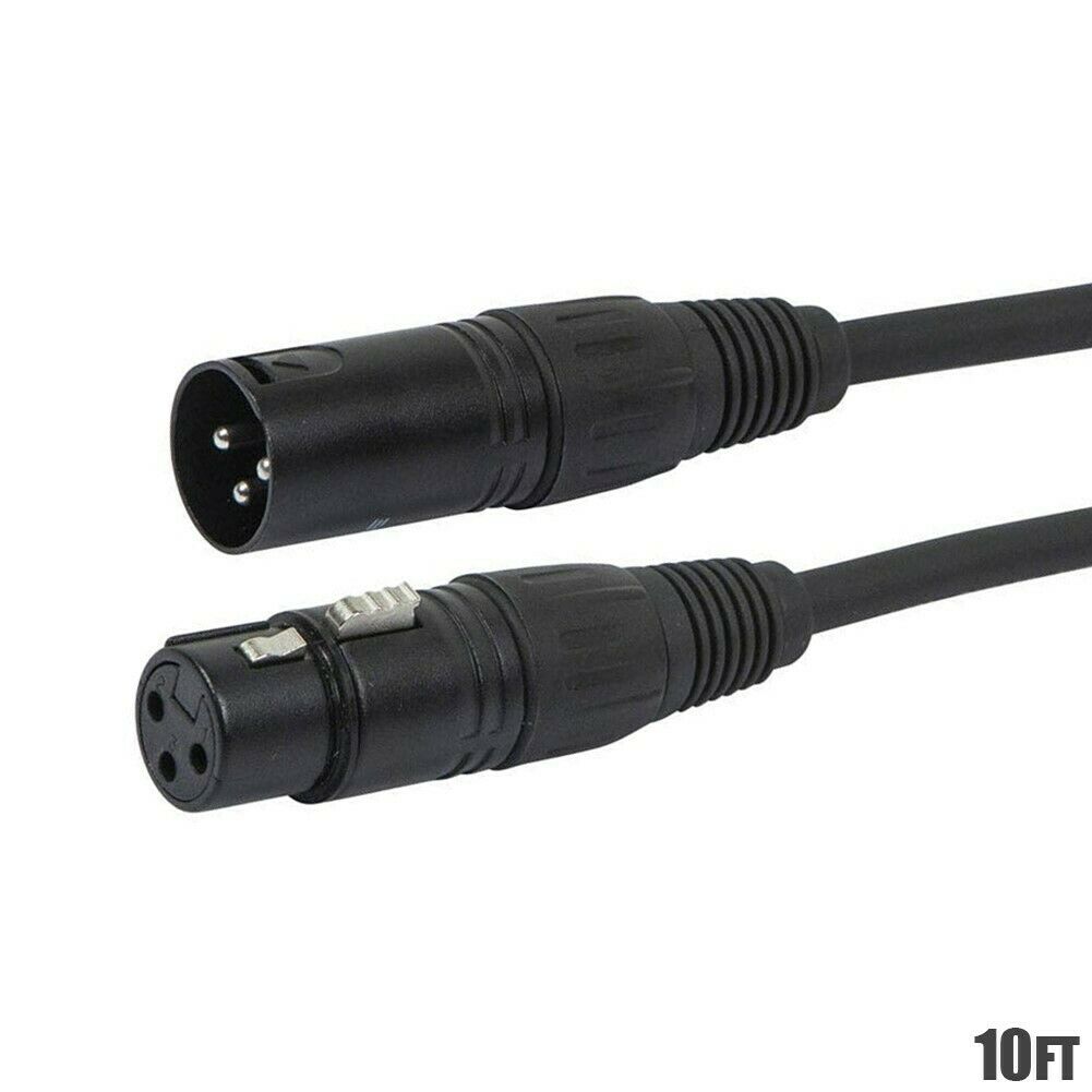 10FT XLR 3Pin DMX Lighting & AES/EBU AES3 Cable for Digital Audio and
